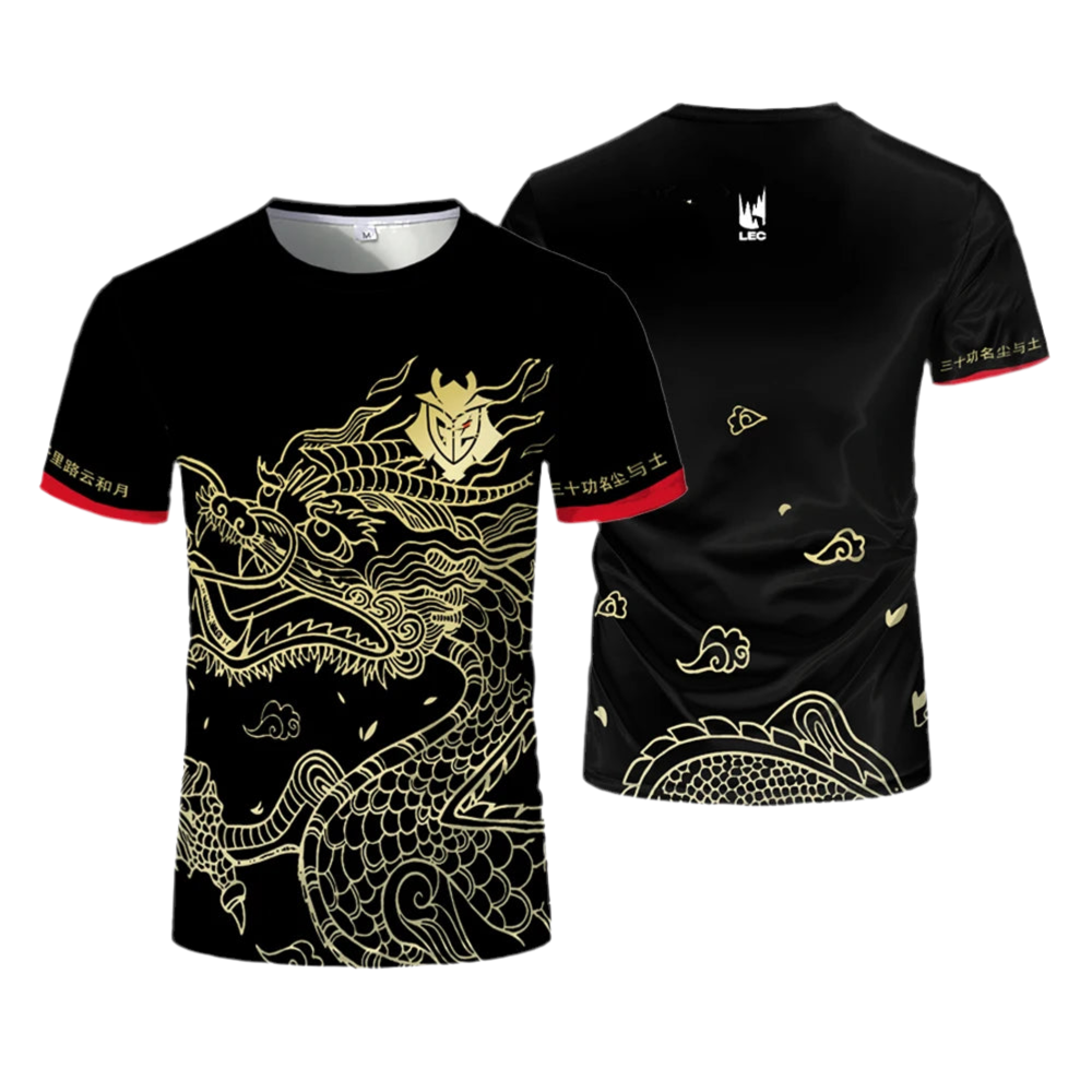 Maillot G2 Esports 2024 - Édition Dragon Noir & Or