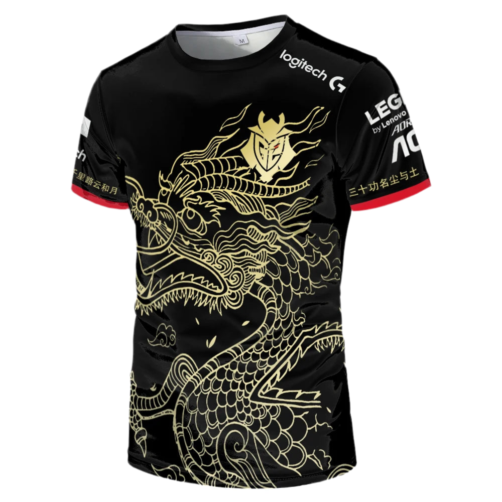 Maillot G2 Esports 2024 - Édition Dragon Noir & Or